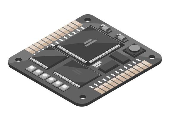 fc-flight-controller-circuit-board-fpv-drone-racing-freestyle-drone-component-parts-isometric-isolated-illustration-vector
