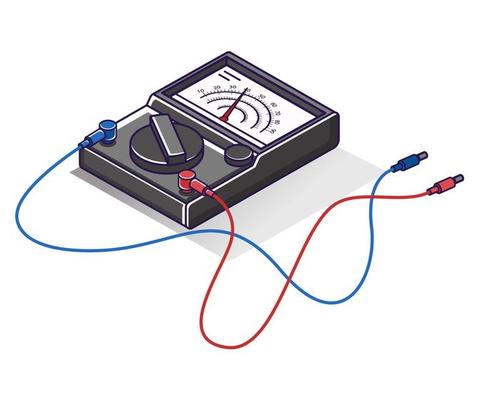 flat-isometric-concept-illustration-avo-meter-voltage-detection-device-free-vector