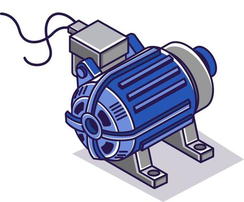 flat-isometric-concept-illustration-electronic-electric-water-pump-dynamo-free-vector